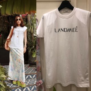 Landmee print t-shirt เสริมไหล่