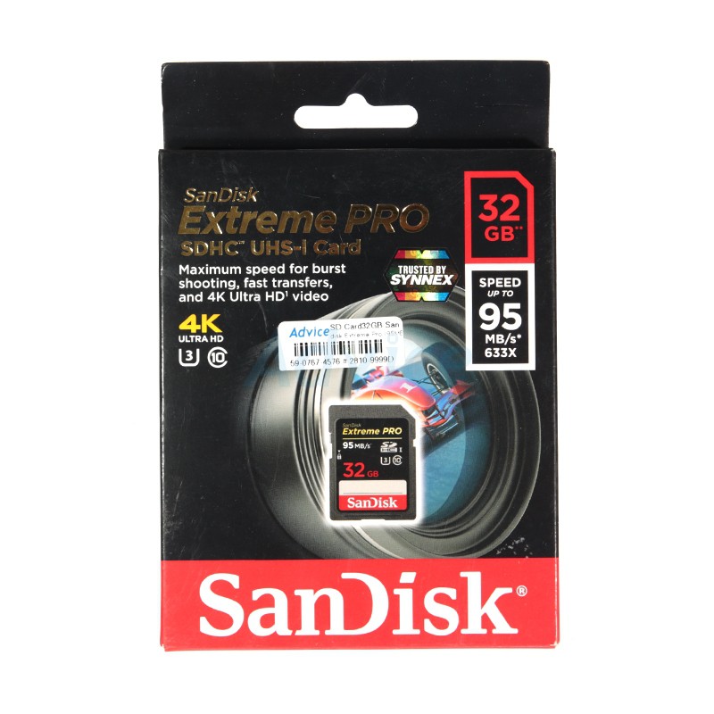 SD Card 32GB Class10 SanDisk Extreme Pro (95 MB/s.)