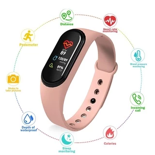 สมาร์ทวอทช์ M4 สายรัดข้อมืออัจฉริยะ วัดการเต้นหัวใจ ความดันโลหิต นับก้าว บลูทูธ รองรับ iOS และ Android