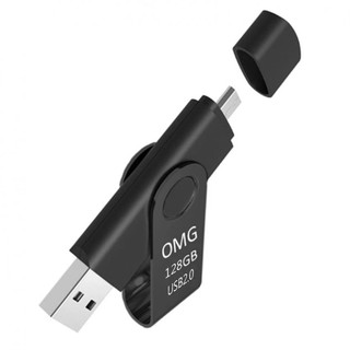 OMG Flash Drive 128 Gb USB 2.0 OTG Micro USB รุ่นMG-01(ดำ) #351