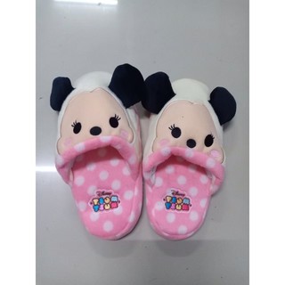 ‼️พร้อมส่ง‼️รองเท้าใส่เดินในบ้านพื้นหนาลายมินนี่เม้าส์Minnie Mouse