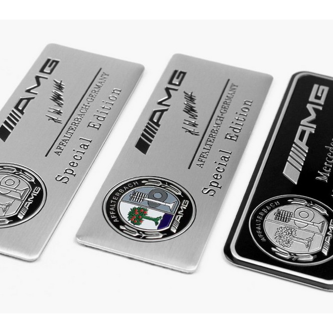 โลโก้ เพจอลูมิเนียม เบนซ์ ต้นไม้ เอเอ็มจี แต่งทั่วไป Aluminum Apple Tree AMG mercedes benz Edition Logo Car Sticker Embl