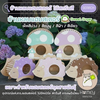 Homey Hamster 🐹☘️ บ้านหลบแฮมสเตอร์ 🍄 Sweet Sugar กรงแฮมสเตอร์ ท่อมุด ห้องน้ำแฮมสเตอร์ กล่องขุด เม่น tafit niteangel h1