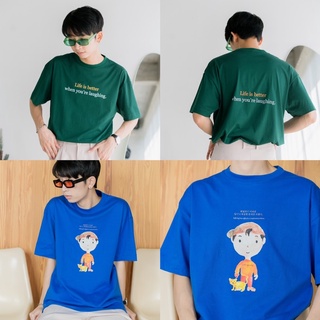 ZAMIO T-shirt เสื้อยืดแขนสั้นทรงโอเวอร์ไซส์