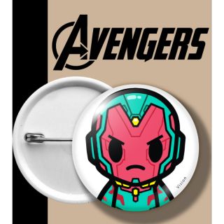 เข็มกลัด การ์ตูน อเวนเจอร์ส อินฟินิตี้วอร์ส BADGE AVENGERS INFINITY WARS AVENGER 3 VISION วิชั่น