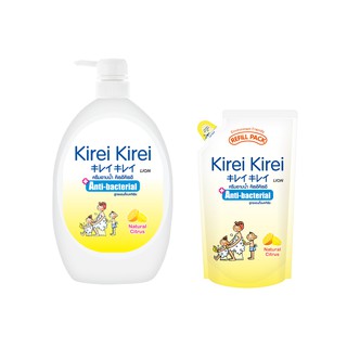 Kirei Kirei ครีมอาบน้ำ คิเรอิ คิเรอิ กลิ่นส้ม (Natural Citrus) 900 ml + Refill 600 ml LIONSOS