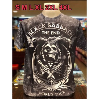 เสื้อ OVP (โอเวอร์ปริ้นท์) วง Black sabbath แบล็คซับบาท แขนสั้น ผ้าคอตตอนผสมโพลี พิมลายทั้งตัว