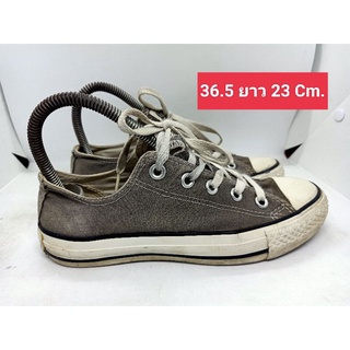 Converse 36.5 ยาว 23 Cm.รองเท้ามือสอง  ผ้าใบ แฟชั่น วินเทจ สายเซอร์