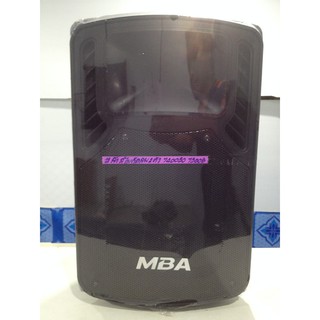 ตู้ลำโพงพกพา ตู้ลำโพงเคลื่อนที่ มีล้อ และมีเครื่องขยายเสียงในตัว MBA HF-200 Mobile Speaker 12" MP3 WMA REC USB BLUETOOTH