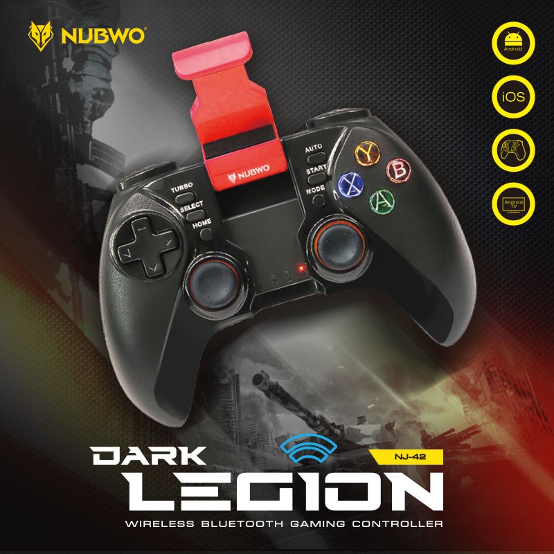 ไม่มีไม่ได้แล้ว! จอยเกมส์บลูทูธ จอยเกมส์ไร้สาย NUBWO DARK LEGION NJ-42 ของแท้ เป็นจอยแบบไร้สาย ใช้งานผ่าน Bluetooth 4.2 ฟรี ของแถม