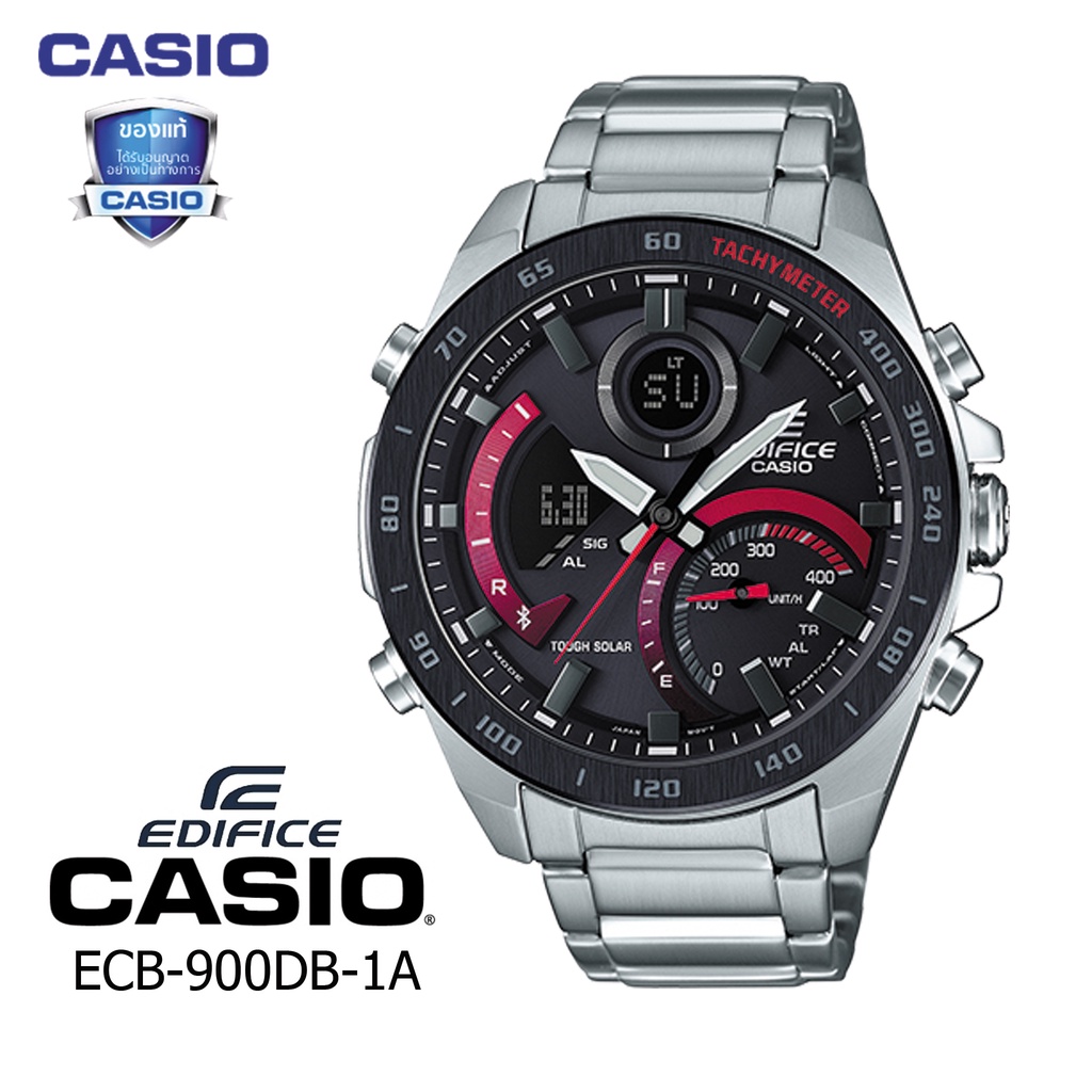 Casio Edifice นาฬิกาข้อมือ นาฬิกาผู้ชาย สายสแตนเลส รุ่น ECB-900DB-1A ประกัน 1 ปี
