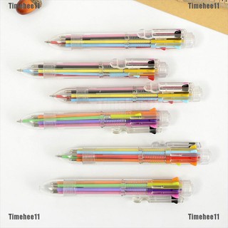 【thim•HEE】ปากกาลูกลื่น หลากสี 8 In 1 สําหรับเด็กนักเรียน