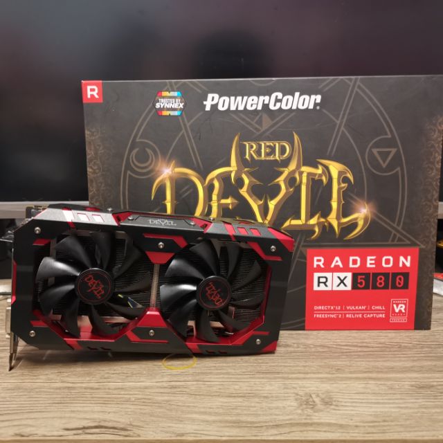 PowerCorlor (การ์ดจอ) RED DEVIL RX580 8GB Goldden (original Bios)