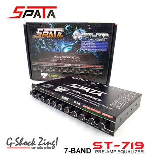 SPATA Preamp Equalizerเครื่องเสียงรถยนต์/ ปรีแอมป์ 7แบน/7Band ซับแยกอิสระ หัวทิฟฟานี่ Spata รุ่น St-719