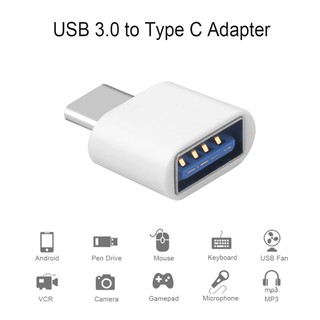 USB Female to Type C Male อะแดปเตอร์แปลง OTG Cable