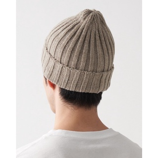 หมวกไหมพรม MUJI : Non-Itchy Ribbed Beanie #14982697484