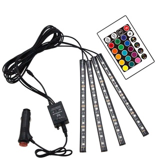ไฟส่องเท้า เปลี่ยนสี 8สี กระพริบตามจังหวะเพลงอัตโนมัติ ไฟ4ซ่อ+รีโมท 12LED งอได้ เล่นได้ 4 รายการตามเสียง