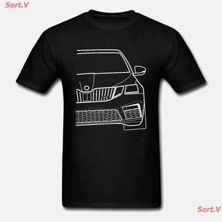 Sort.V New เสื้อยืด Skoda Octavia RS 5E Facelift สําหรับผู้หญิง เสื้อยืดผ้าฝ้าย 100%