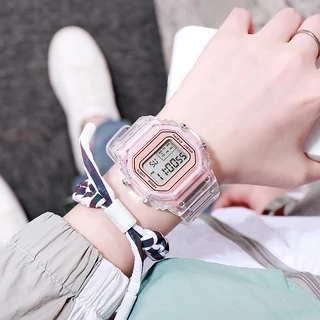 นาฬิกาข้อมือดิจิตอล แฟชั่น สายใส Unisex W003