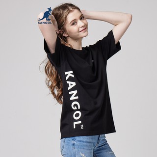 KANGOL T-shirt เสื้อยืดสกรีนลายอักษร KANGOL สีขาว,ดำ,ครีม,เหลือง,แดงเลือดหมู,เขียว ผู้หญิง 60211029