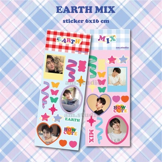 POOKPIK STICKER EARTH MIX ไดคัทแล้ว