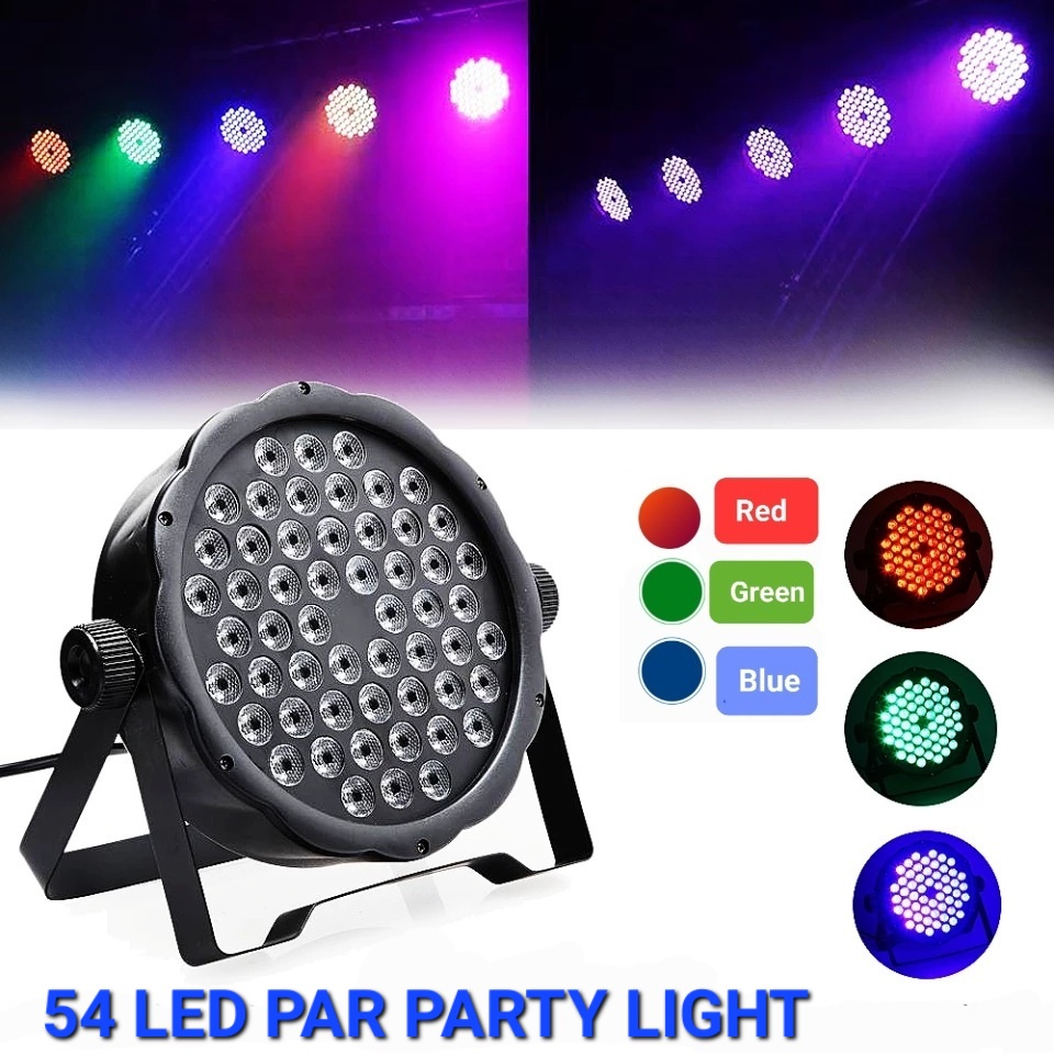 ไฟพาร์ ไฟดิสโก้ ไฟเธค ชุดไฟ LED 60 วัตต์ 54 ดวง PAR LED Disco light กระพริบตามจังหวะ