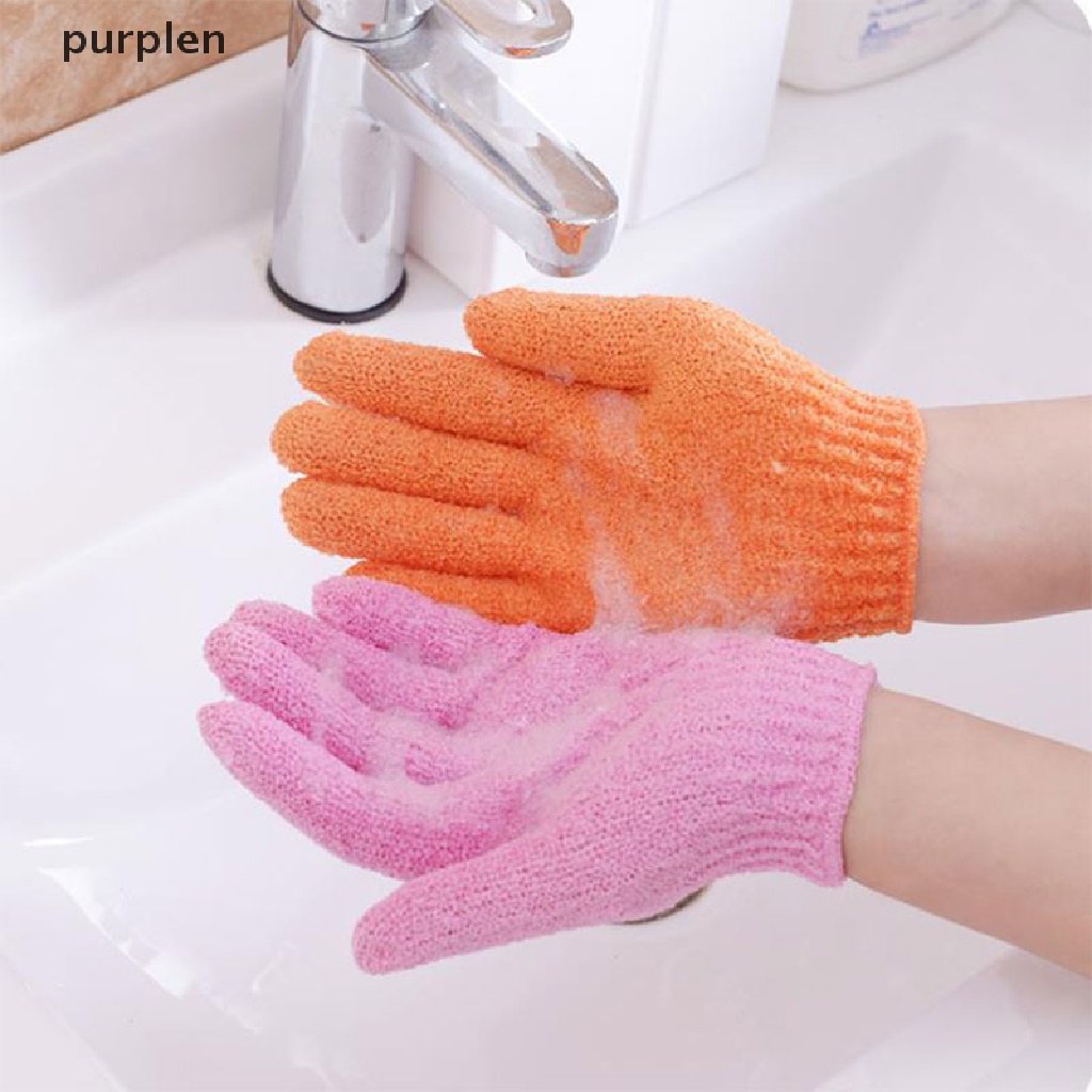 len Exfoliating Bath Glove สําหรับถุงมือขัดผิวอาบน้ํา Resistance Body Massage Wash.