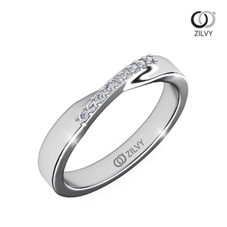 Zilvy Minimal Ring - แหวนหญิงเพชรน้ำร้อย 0.09 กะรัต (GR672)