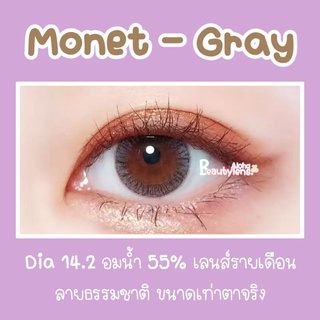 🔥Monet-Gray☆14.2เท่าตา ☆สายตา 00-1000☆รายเดือน