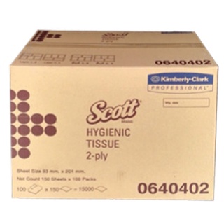 กระดาษชำระ Scott HBT 2 ชั้น 1x100 สก๊อตต์ 06404 กระดาษทิชชู Toilet paper Scott HBT 2 ply 1x100 Scott 06404