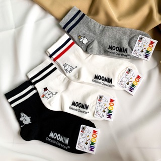 moomin sock set 2 🤍 ถุงเท้าข้อสั้นนำเข้าจากเกาหลี ลายการ์ตูนมูมิน ( moomin ) ลิขสิทธิ์แท้ 100%