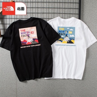 The NORTH FACE/Northern ใหม่ เสื้อยืดลําลอง แขนสั้น คอกลม ทรงหลวม พิมพ์ลาย สําหรับผู้ชาย ผู้หญิง