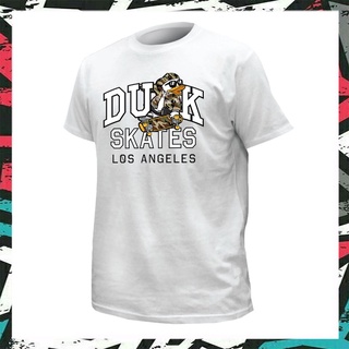 เสื้อเบลาส์ - DUCK DUDE SKATES ผ้าฝ้ายเสื้อยืดเสื้อยืดสตรีทแวร์ผู้ชายผู้หญิง Unisex Lelaki Wanita P