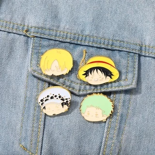 20 รูปแบบอะนิเมะ One Piece เข็มกลัดปกการ์ตูนตัวอักษรเคลือบ Pin กระเป๋าเป้สะพายหลัง Badge อุปกรณ์เสริมเครื่องประดับของขวัญสําหรับเพื่อน