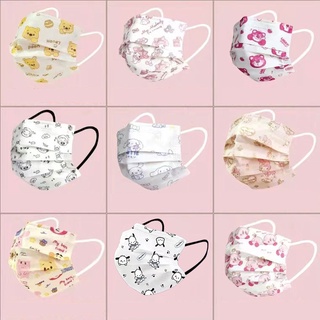 ตุ๊กตาหมีพูห์ Disposable Mask 3ply My Melody Kirby Cinnamoroll Pochacco Sanrio Ranking of Kings สําหรับผู้ใหญ่ และเด็ก