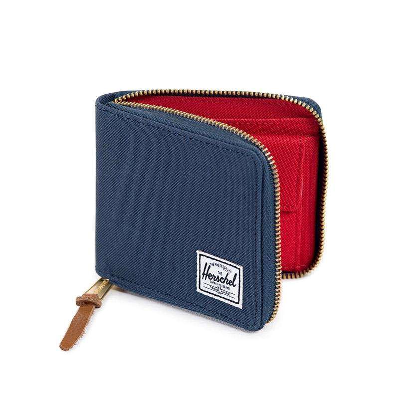 Herschel Walt Wallet - Navy / Red กระเป๋าสตางค์ใบสั้น แบบซิป