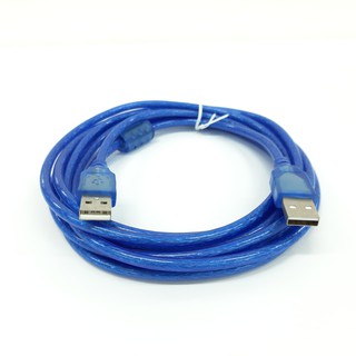 USB 2.0 M/M Cable ผู้ ผู้ ความยาว 1.8M/3M/5M สายสีฟ้า