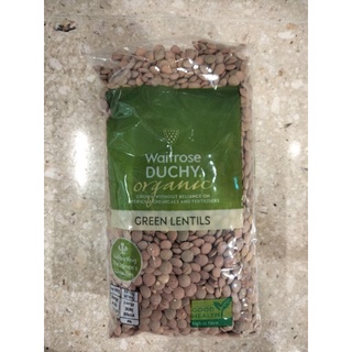 Waitrose Green Lentils  ถั่วเรนทิว สีเขียว เวทโทรส 500 กรัม