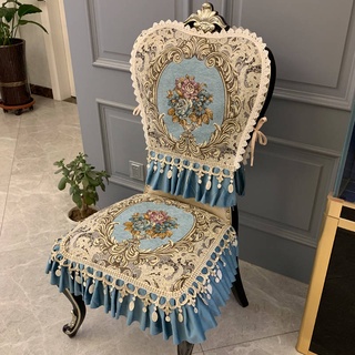 เก้าอี้รับประทานอาหารสไตล์ยุโรปสูงชุดเบาะเก้าอี้หรู American dining Chair Cushion Four Seasons Universal Chair COVER rou