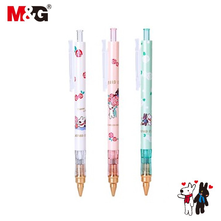 ดินสอกด gaspard et lisa ตรา M&G เอ็มแอนด์จี ขนาด 0.5 มม. 3 สี 3 ลาย รุ่น QMPJ1405