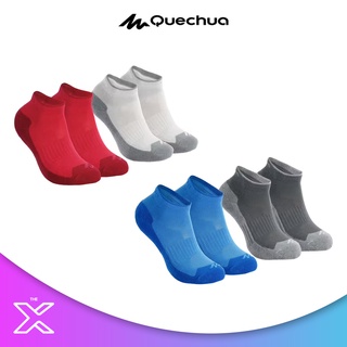 QUECHUA ถุงเท้าสั้นเด็กสำหรับเดินป่ารุ่น MH100 แพ็ค 2 คู่