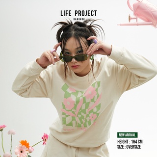 [LIFEPROJECTBKK] The Florist Sweater Set - ชุดเซ็ทสเวตเตอร์เสื้อกับกางเกงสีพลาสเทลสกรีนลายดอกไม้