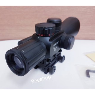 เลนส์ลำกล้อง 4X30 ติดเลเซอร์ RedDot SIGHT SCOPE 30 mm พร้อมขาจับ 0.22/AIR MOUNT