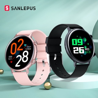 【Official】 Sanlepus นาฬิกาข้อมือ Smartwatch วัดอัตราการเต้นหัวใจพร้อม Dial Message กันน้ําได้สําหรับ Android Ios