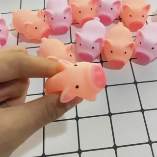 หมูลูกบีบน่ารักสองสี สีเนื้อ สีชมพู คุณภาพดี พร้อมส่ง