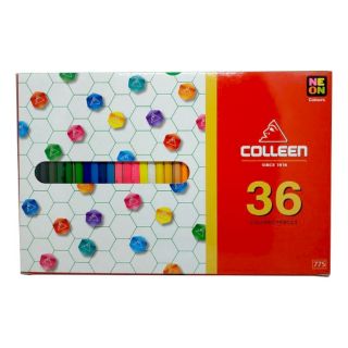 COLLEEN ดินสอสีไม้แบบยาว 36 สี (4กล่อง)(สินค้าพร้อมส่ง)