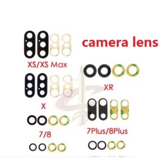 เลนส์กล้องสําหรับ iphone 6 6S 6P 6SP 7 7P 8 8P Plus Se2 Xr X Xs Max พร้อมกาว