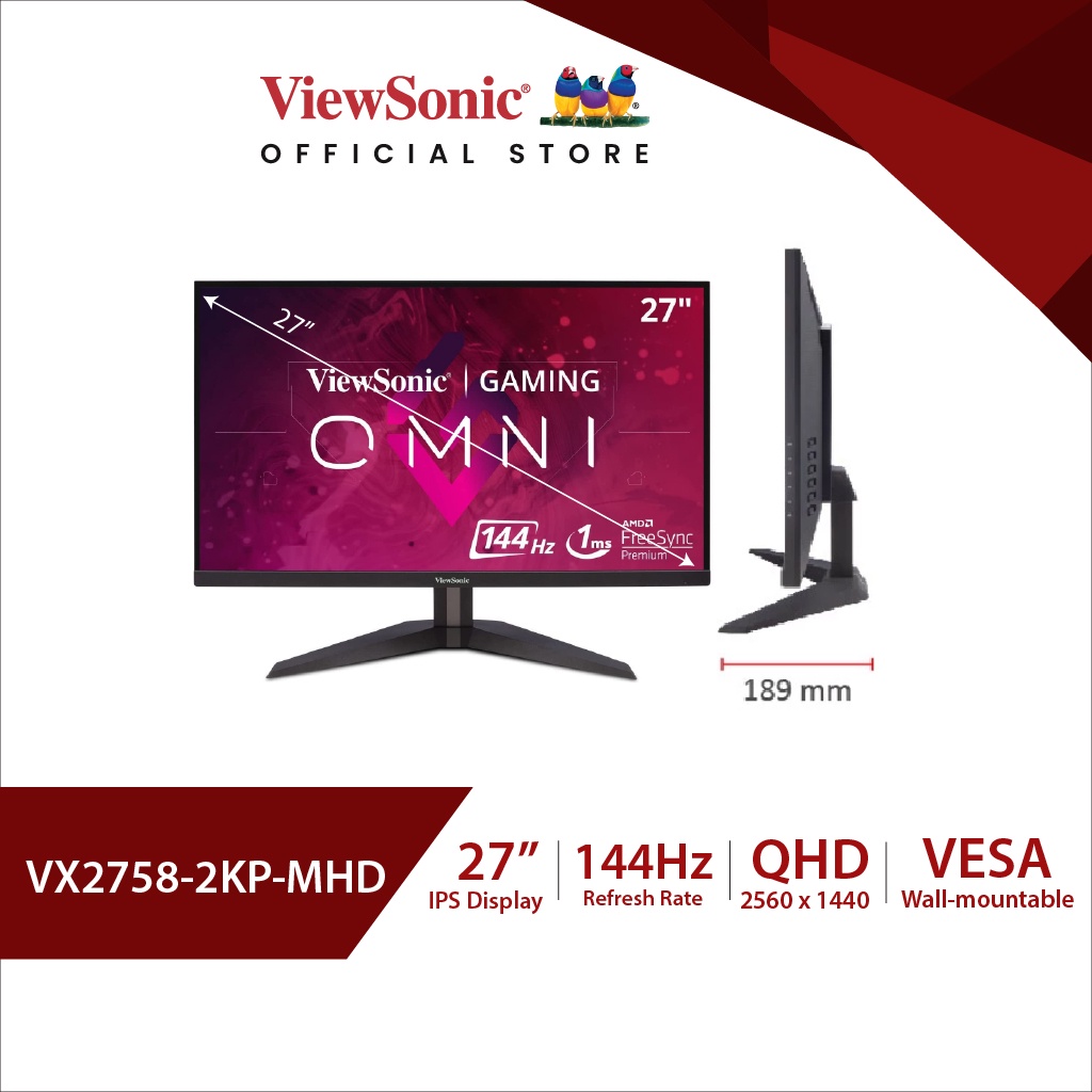 ViewSonic VX2758-2KP-MHD Gaming Monitor/27”/IPS/144Hz/1ms(จอเกมมิ่ง,จอเกมมิ่ง,จอคอมเล่นเกม,ลำโพงคู่)ประกัน3ปีOnsite #9