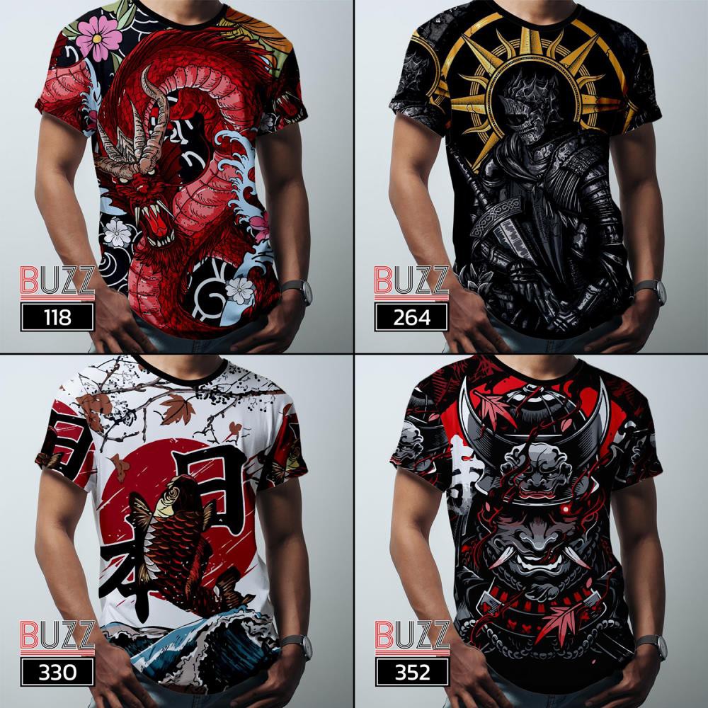เสื้อยืดแฟชั่น พิมพ์ลายหน้า-หลัง เสื้อยืดใส่ได้ทั้ง ชาย หญิง สาวอวบ อ้วน บิ๊กไซส์ [S-4XL] Men