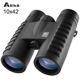 Asika 10X42 HD กล้องส่องทางไกล กว้างมุม Professional กล้องส่องทางไกล High Power กล้องโทรทรรศน์ Bak4 Prism Optics